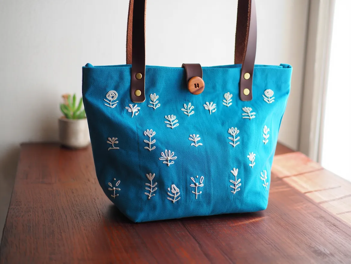 Custom Tote Bag handcrafted fabric accessory